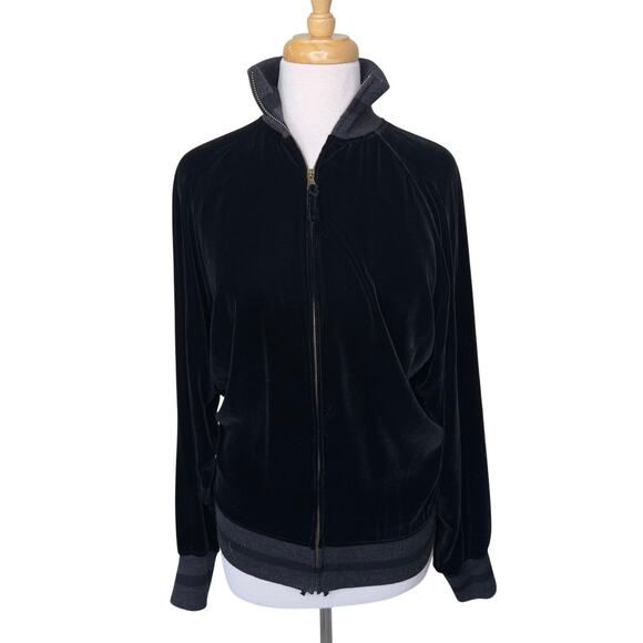 JEAN PAUL GAULTIER Homme Rayon Silk Blend Velvet Jacket Black - Picture 1 of 11
